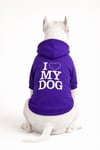 Büyük Irk Mor Love My Dog Köpek Kıyafeti Köpek Sweati (11-45KG)