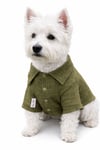 Küçük Irk %100 Pamuk Müslin Haki Köpek Gömleği Köpek Kıyafeti (1-10KG)