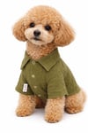 Küçük Irk %100 Pamuk Müslin Haki Köpek Gömleği Köpek Kıyafeti (1-10KG)