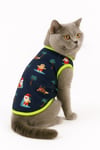 Küçük Irk Crazy Santa & Deer Kedi Kıyafeti Köpek Atleti Kıyafeti (0,5-10KG)
