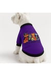 Küçük Irk Halloween Purple Black Cat Köpek Kıyafeti Kedi Kıyafeti (1-10KG)
