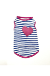 Küçük Irk Heart Pink Kedi & Köpek Atleti (1-10 KG)