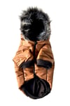 Küçük Irk Kahve Deri Anorak Köpek Montu Köpek Kıyafeti (01-11 KG)