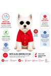 Küçük Irk Kırmızı Müslin Kumaş Köpek Gömleği Köpek Kıyafeti Kedi Kıyafeti (1-10KG)