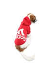 Küçük Irk Kırmızı Sporcu Kedi Kıyafeti Köpek Kıyafeti Köpek Sweati (1-10kg)