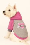 Küçük Irk Love Pink Kedi -köpek Sweati-kedi Köpek Kiyafeti