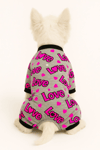 Küçük Irk Love Pink Neon Köpek Tulumu Köpek Kıyafeti Kedi Kıyafeti (1-10KG)