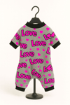 Küçük Irk Love Pink Neon Köpek Tulumu Köpek Kıyafeti Kedi Kıyafeti (1-10KG)