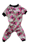 Küçük Irk Love Pink Neon Köpek Tulumu Köpek Kıyafeti Kedi Kıyafeti (1-10KG)