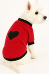 Küçük Irk Lovely Black Heart Polar Kedi Köpek Kıyafeti Sweati (1-11KG)