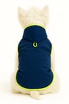 Küçük Irk Navy Blue İthal Softshell Kumaş İçi Polarlı Köpek Yağmurluğu (1-11 KG)