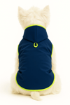 Küçük Irk Navy Blue İthal Softshell Kumaş İçi Polarlı Köpek Yağmurluğu (1-11 KG)