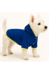 Küçük Irk Navy Blue İthal Softshell Kumaş İçi Polarlı Köpek Yağmurluğu (1-11 KG)