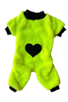 Küçük Irk Neon Yeşil Peluş Kışlık Polar Köpek Tulumu Köpek Kıyafeti Kedi Kıyafeti (1-10kg)