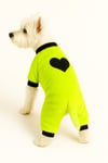 Küçük Irk Neon Yeşil Peluş Kışlık Polar Köpek Tulumu Köpek Kıyafeti Kedi Kıyafeti (1-10kg)