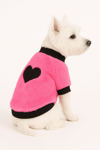 Küçük Irk Peluş Pinky Heart Köpek Kıyafeti Köpek Sweati (01-10kg)