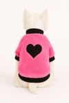 Küçük Irk Peluş Pinky Heart Köpek Kıyafeti Köpek Sweati (01-10kg)