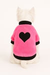 Küçük Irk Peluş Pinky Heart Köpek Kıyafeti Köpek Sweati (01-10kg)