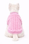 Küçük Irk Pembe Triko Yün Kazak Köpek Kıyafeti (1-10KG)