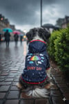 Küçük Irk Rainy Day Lacivert Tasma İlikli Köpek Yağmurluğu Köpek Kıyafeti (1-10 KG)