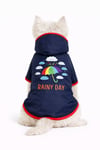 Küçük Irk Rainy Day Lacivert Tasma İlikli Köpek Yağmurluğu Köpek Kıyafeti (1-10 KG)