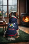 Küçük Irk Rainy Day Lacivert Tasma İlikli Köpek Yağmurluğu Köpek Kıyafeti (1-10 KG)