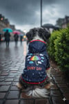 Küçük Irk Rainy Day Lacivert Tasma İlikli Köpek Yağmurluğu Köpek Kıyafeti (1-10 KG)