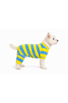Küçük Irk Yellow Blue Köpek Tulumu Köpek Kıyafeti (1-10KG)