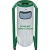 U BAHÇE TİPİ ÇÖP KOVASI KROM PLX-3560-1