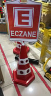 Eczane Park Dubası (Kedi Gözlü Koni + Baskılı Dikdörtgen Tabela)