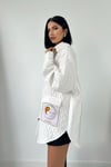 Beyaz Oversized Polo Yaka Gömlek
