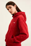 Kırmızı Kapüşonlu Oversize Sweatshirt
