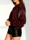 Mint Zincir detaylı sweatshirt