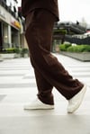 Kahverengi Gömlek ve Pantolon Oversize Takım