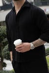 Siyah Gömlek ve Pantolon Oversize Takım