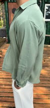 Yesil oversize kesim gömlek