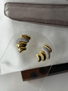 Burgu Taşlı Gold Küpe