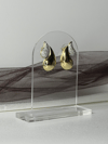 Damla Taşlı Gold Küpe