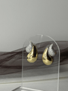 Damla Taşlı Gold Küpe