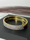 Full Taş Gold Kelepçe Bileklik