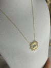 Gold Zirkon Taş Detaylı Göz Kolye