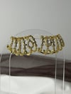 Luxe Taşlı Gold Küpe