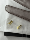 Mini Mini Halka Taşlı Gold Küpe