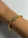 Serpentina Taşlı Gold Kelepçe