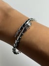 Serpentina Taşlı Silver Kelepçe