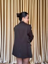 Acı Kahve Oversize Vatkalı Blazer Ceket