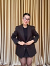 Acı Kahve Oversize Vatkalı Blazer Ceket