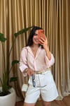 Basic Oversize Gömlek - Şeker Pembesi