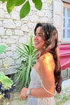 Ekru İnci Detaylı Dantel Korse