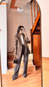 Kahve Süet Blazer 